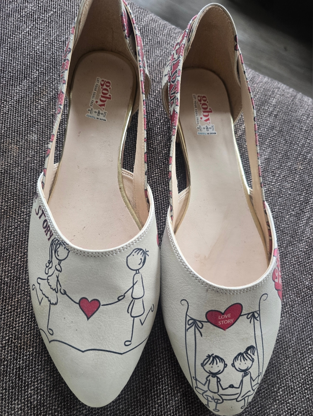 Goby Couple in Love Ballerinas Shoes OMR7002 Sz 41